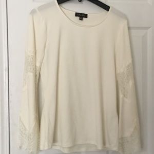 Laced wide sleeves shirt